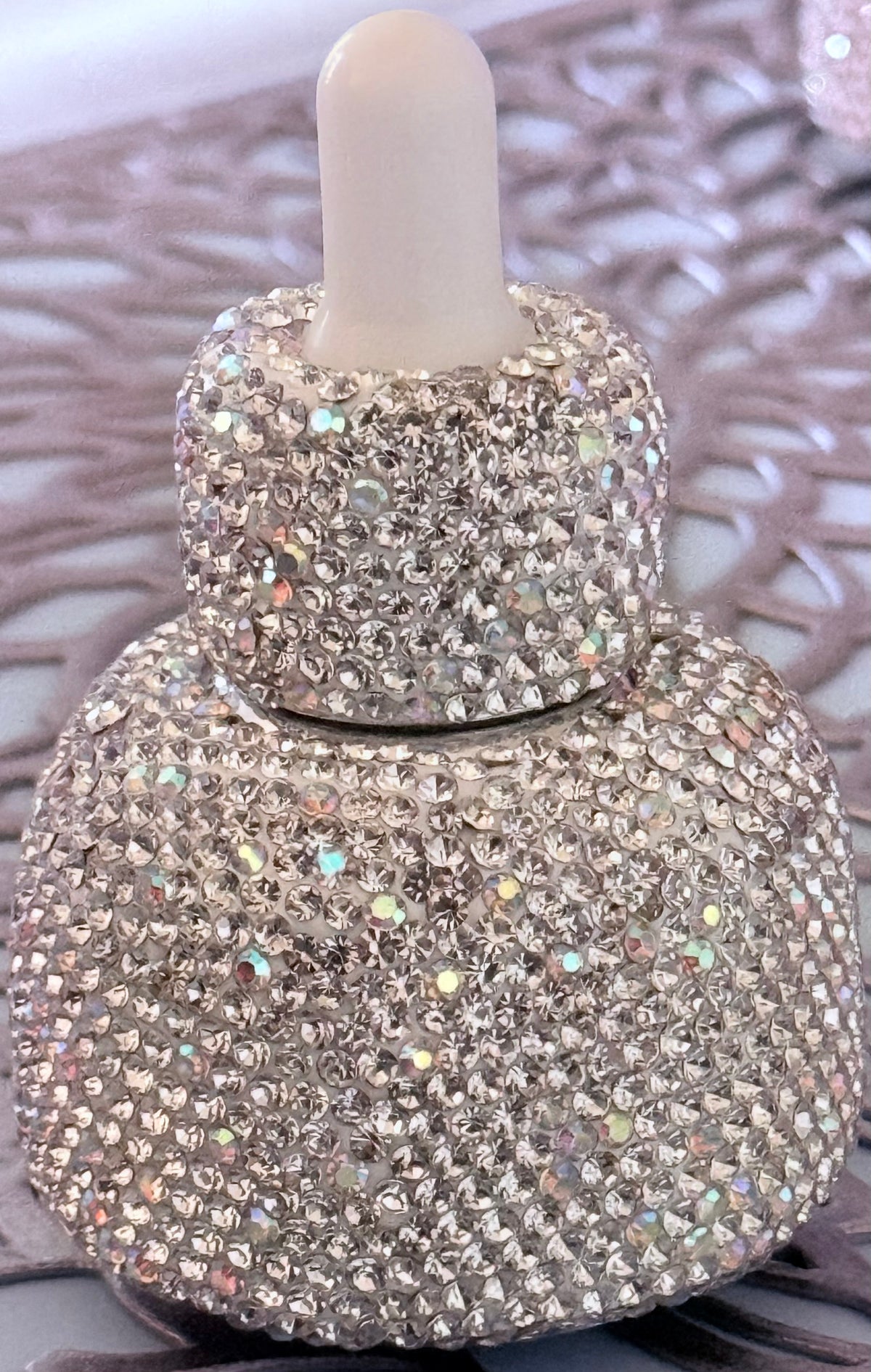 Body Oil- 2 oz. Silver Rhinestone with rhinestone top